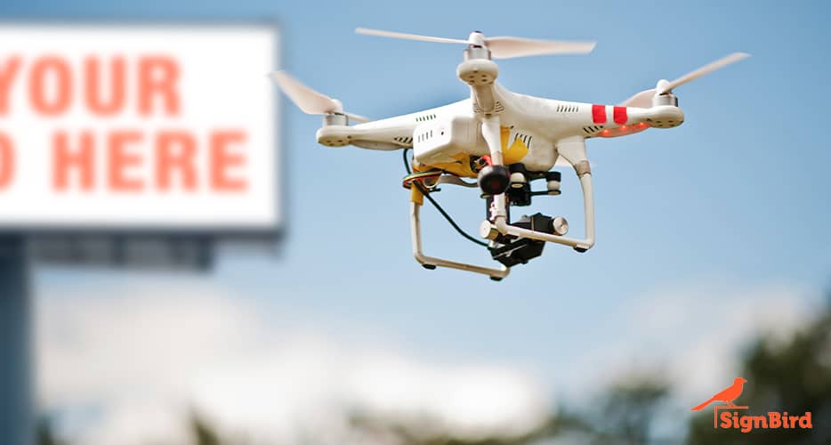 Billboard drone image